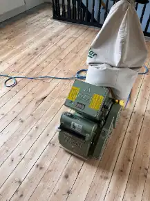 Wood Floor restoration sander with dust collection bag
